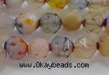 CNG6501 15.5 inches 8mm faceted nuggets agate beads wholesale