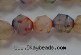 CNG6502 15.5 inches 10mm faceted nuggets agate beads wholesale