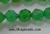 CNG6514 15.5 inches 10mm faceted nuggets green agate beads