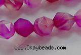 CNG6522 15.5 inches 10mm faceted nuggets line agate beads