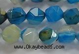 CNG6525 15.5 inches 8mm faceted nuggets line agate beads