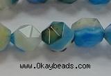 CNG6526 15.5 inches 10mm faceted nuggets line agate beads