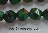 CNG6548 15.5 inches 10mm faceted nuggets green tiger eye beads