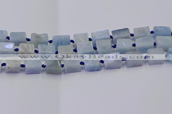 CNG6801 15.5 inches 8*12mm - 10*16mm nuggets aquamarine beads