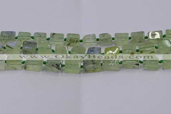 CNG6810 15.5 inches 8*12mm - 10*16mm nuggets prehnite beads