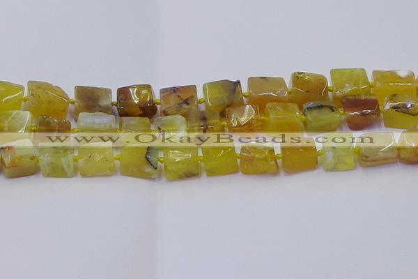 CNG6813 15.5 inches 8*12mm - 10*16mm nuggets yellow opal beads