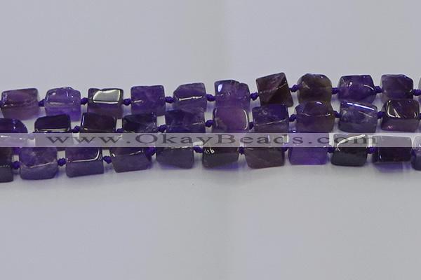 CNG6819 15.5 inches 8*12mm - 10*16mm nuggets amethyst beads