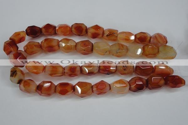 CNG685 15.5 inches 15*18mm - 18*20mm faceted nuggets agate beads