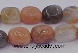 CNG6896 15.5 inches 8*12mm - 10*14mm nuggets mixed moonstone beads