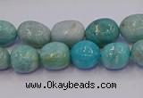 CNG6908 15.5 inches 8*12mm - 10*14mm nuggets amazonite beads