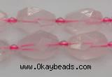 CNG6916 15.5 inches 12*16mm - 13*18mm faceted nuggets rose quartz beads