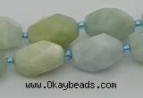 CNG6919 15.5 inches 12*16mm - 13*18mm faceted nuggets aquamarine beads