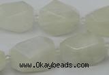 CNG6926 12*16mm - 15*25mm faceted nuggets white moonstone beads