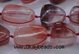 CNG693 15.5 inches 13*18mm - 15*16mm freeform pink quartz beads