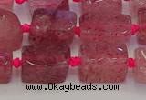 CNG6930 15.5 inches 5*8mm - 8*12mm nuggets strawberry quartz beads