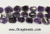 CNG6945 15.5 inches 20*20mm - 25*25mm freeform amethyst beads