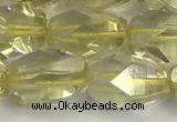 CNG6955 10*14mm - 13*18mm faceted nuggets lemon quartz beads