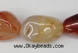 CNG70 15.5 inches 13*18mm - 25*35mm nuggets red agate gemstone beads