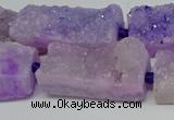 CNG7013 15.5 inches 10*28mm - 12*30mm freeform druzy agate beads