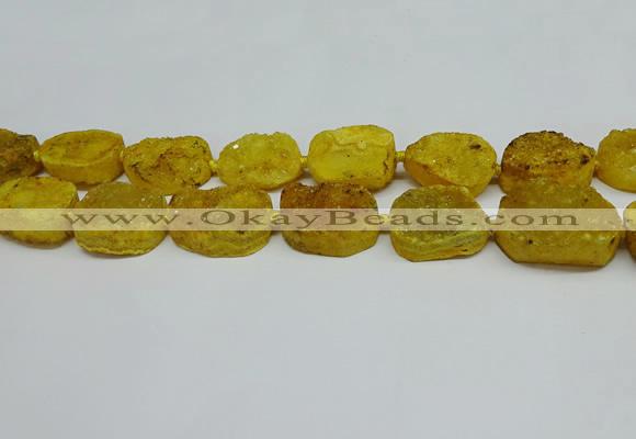 CNG7022 15.5 inches 20*28mm - 25*35mm freeform druzy agate beads