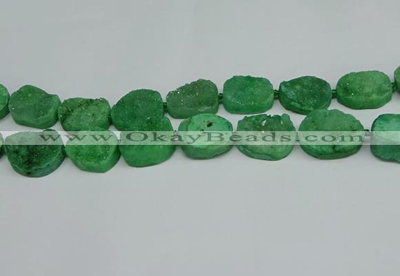 CNG7026 15.5 inches 20*28mm - 25*35mm freeform druzy agate beads