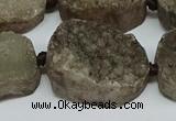 CNG7029 15.5 inches 20*28mm - 25*35mm freeform druzy agate beads