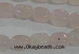 CNG704 15.5 inches 10*14mm nuggets rose quartz beads wholesale