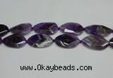 CNG7089 15.5 inches 25*35mm - 35*45mm faceted freeform amethyst beads