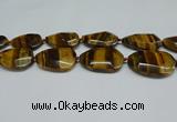 CNG7101 25*35mm - 35*45mm faceted freeform yellow tiger eye beads