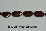 CNG7107 25*35mm - 35*45mm faceted freeform brecciated jasper beads