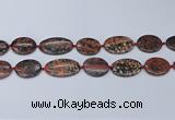 CNG7113 18*25mm - 20*33mm freeform red snowflake obsidian beads