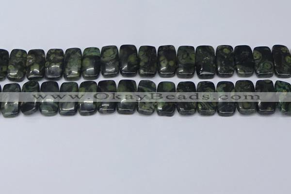 CNG7121 10*20mm freeform double drilled kambaba jasper beads