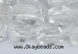 CNG7130 15.5 inches 6*10mm - 10*14mm faceted nuggets white crystal beads