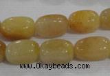 CNG717 15.5 inches 10*16mm nuggets yellow jade beads wholesale