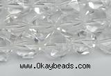 CNG7211 15.5 inches 8mm faceted nuggets white crystal beads