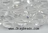 CNG7213 15.5 inches 12mm faceted nuggets white crystal beads