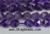 CNG7220 15.5 inches 6mm faceted nuggets amethyst gemstone beads