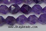 CNG7221 15.5 inches 8mm faceted nuggets amethyst gemstone beads