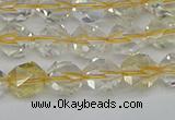 CNG7230 15.5 inches 6mm faceted nuggets citrine gemstone beads