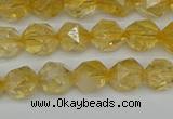 CNG7236 15.5 inches 8mm faceted nuggets citrine beads wholesale