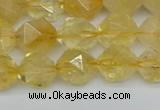 CNG7237 15.5 inches 10mm faceted nuggets citrine beads wholesale