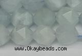 CNG7262 15.5 inches 10mm faceted nuggets aquamarine beads