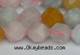 CNG7268 15.5 inches 12mm faceted nuggets morganite beads