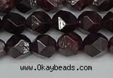 CNG7276 15.5 inches 8mm faceted nuggets red garnet beads