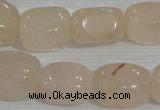 CNG729 15.5 inches 15*18mm nuggets rose quartz beads wholesale