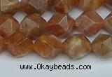 CNG7296 15.5 inches 8mm faceted nuggets sunstone beads