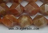 CNG7298 15.5 inches 12mm faceted nuggets sunstone beads