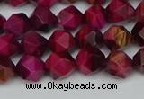 CNG7320 15.5 inches 6mm faceted nuggets red tiger eye beads