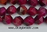 CNG7321 15.5 inches 8mm faceted nuggets red tiger eye beads