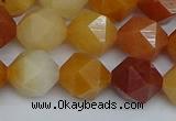 CNG7362 15.5 inches 10mm faceted nuggets yellow jade beads